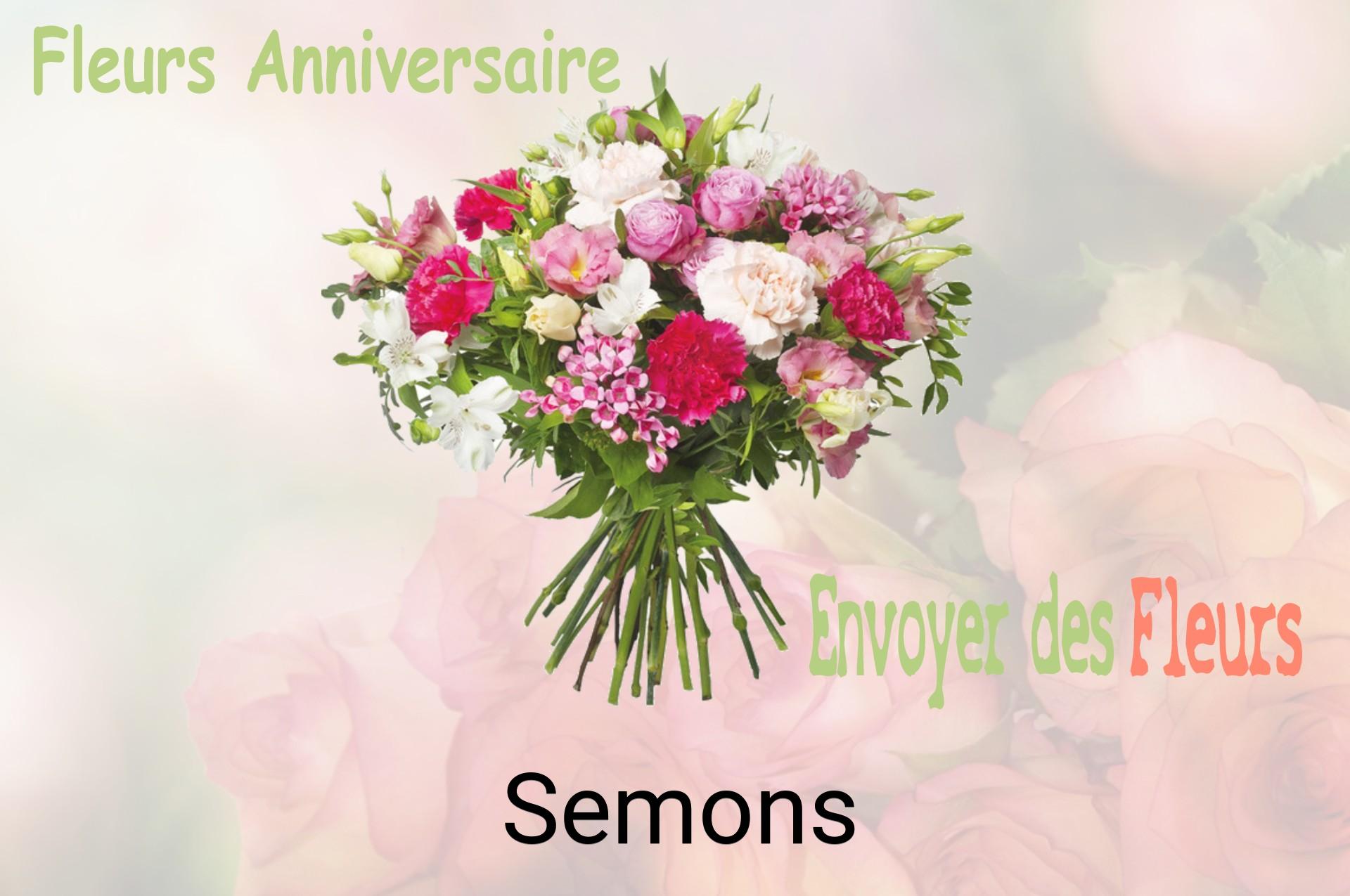 Bouquet de fleurs d’anniversaire livré à Semons